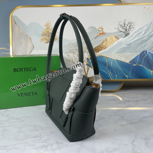 Bottega veneta高端女包 KF009 寶緹嘉爆款ARCO編織款荔枝紋松石綠手提包 BV經典款ARCO蝙蝠包  gxz1221